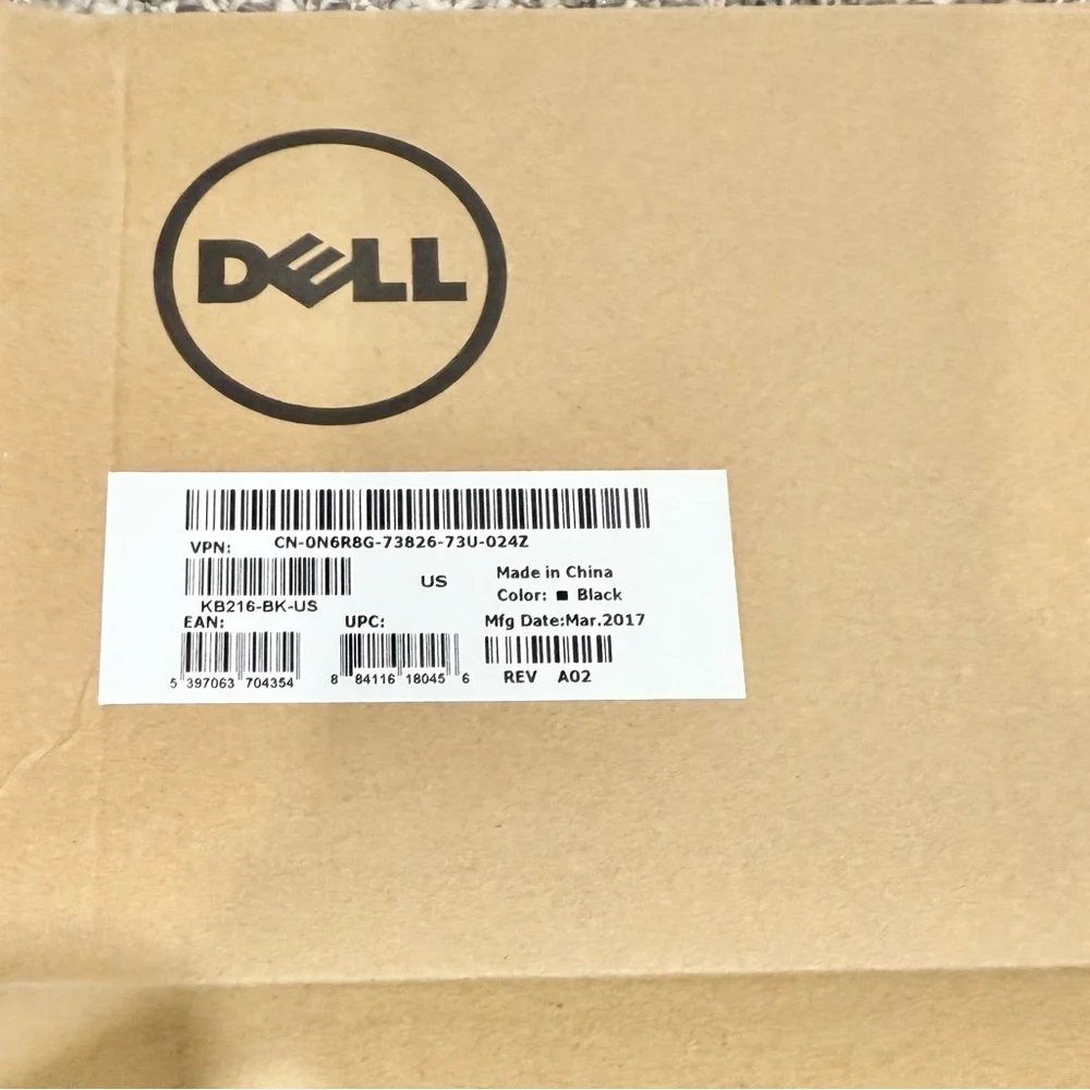 NWT-Dell KB216 USB Keyboard ⌨️ Black. Wired. 🖥️ In original packaging. 🆕